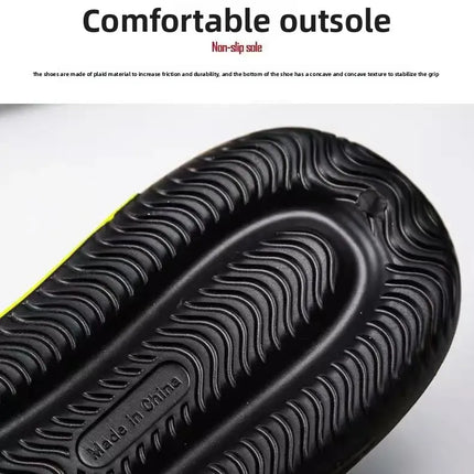 Men's Summer Outdoor Sandals Anti-Slip Beach Thick Bottom Color Block Soft Comfortable Sports Slippers PVC Material Leisure Styl