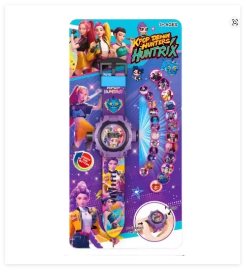 New Anime Gilrs Lumi Mila Zoi Kpop Theme Projection Watch 24 Images Digital Electronic Wristwatch Multifunctional Toy Watch Gift
