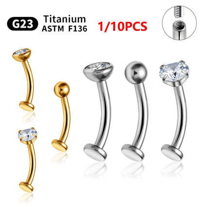 ASTM F136 Titanium 14G Belly Button Rings piercing set Nose Stud Labret Lip Stud Earring Eyebrow Body Jewelry For Women