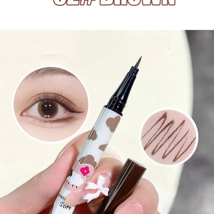 3 Colors Brown Lying Silkworm Liquid Eyeliner Pen Waterproof Big Eyes Makeup Smooth Quick-drying Women Cosmetics Beauty Tools