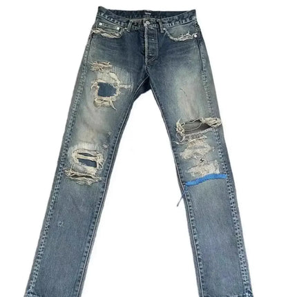 High New Classical UC Washed Thunderbolt Fit Straight PANT Jeans Cotton Denim Pants Comfort Casual Jeans Size 1 2 3 #E137