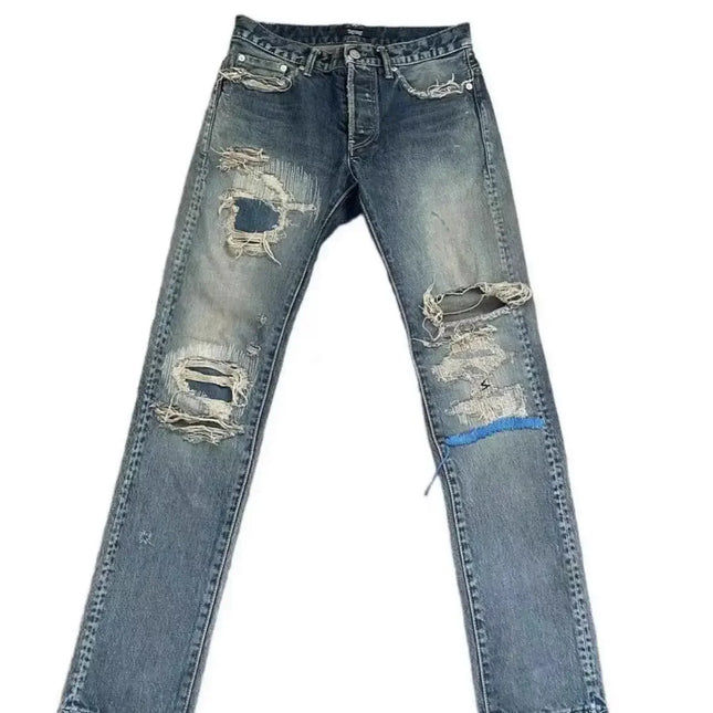 High New Classical UC Washed Thunderbolt Fit Straight PANT Jeans Cotton Denim Pants Comfort Casual Jeans Size 1 2 3 #E137