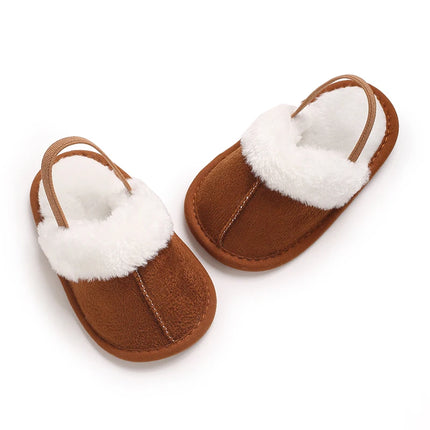 Autumn and Winter Popular Walking Shoes Baby Shoes 0-1 Year Old Warm Shoes Cotton Shoes Casual Soft Soled and Plush Baby Shoes