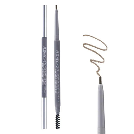 Ultra Fine Double Ended Eyebrow Pencil Waterproof Sweatproof Long Lasting Natural Hair Like Strokes Beginner Friendly with Brush