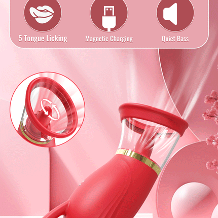 Tongue Sucking Licking Vibrator for Women Clitoris Vacuum Sucker Stimulator Oral Vagina Nipples Vibrating Female Adult Sex Toys