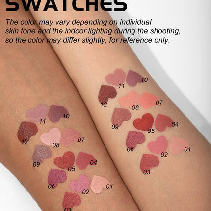YOUNG VISION matte 6-color liquid lipliner set sponge gourd head fog face nude lipstick pen