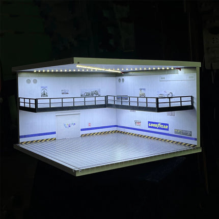 1/18 1/24 1/32 1/64 Scale LED Lighted Parking Lot Display Multi-Scale Car Garage Diorama for Hot Wheels & Matchbox Collection