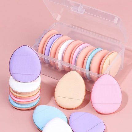 10Pcs Mini Finger Puff Foundation Small Air Cushion Powder Sponge Face Concealer BB Cream Cosmetic Applicator Makeup Tools