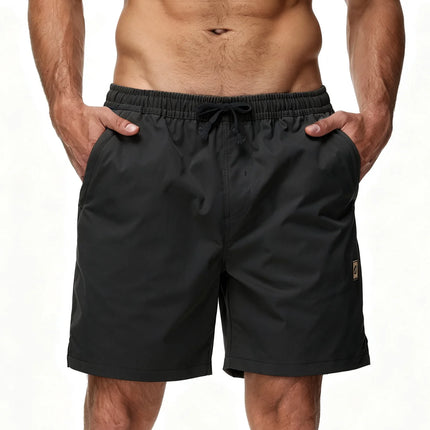 Summer Men's Casual Golf Shorts with Zipper Pockets Cotton Drawstring, Stretch Waist Sport Shorts for Outdoor Sport
