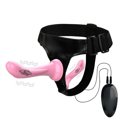 Double Dildo Vibrators For Lesbian Bondage Harness Strap On Sex Toys For Women Lesbian Adult Sex Products Strapon Sex Shops