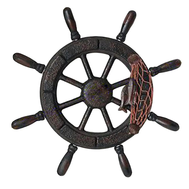 Wooden Hanging Ship Rudder Nautical Wall Decor Vintage Steering Wheel Ornament for Modern Home Decoration Accessories