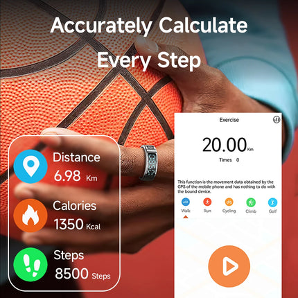 2026 New Smart Ring Display Screen Gestures Brush Video 5ATM Waterproof  Remote Camera Blood Pressure Monitoring For Men Women