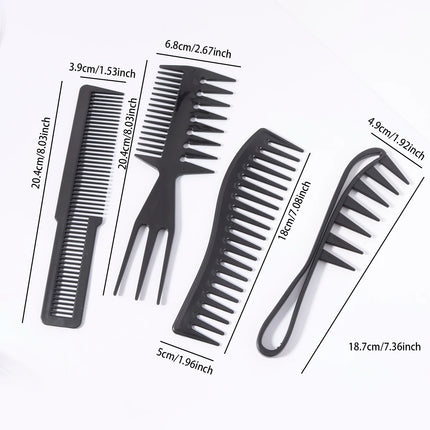 2/3/4-pcs comb set, suitable for curly, wet, wavy, thick hair, wigs, hair salons, hair styling tools, special for real hair wigs