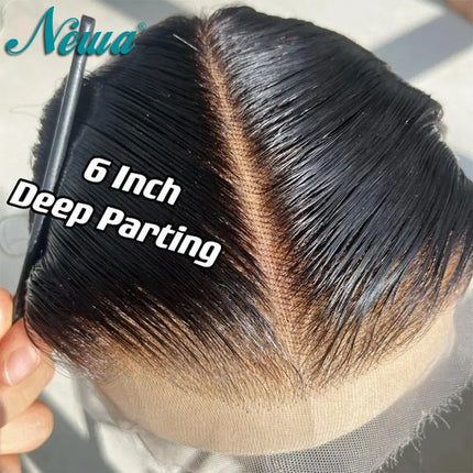 Newa Hair 6x6 HD Lace Closure Pre Plucked 100 Human Hair Deep Parting Skinlike Real HD 13X4 13X6 Frontal Closure 9X6/7X5 HD Lace