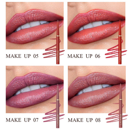 Long-lasting Waterproof Matte Nude Lip Liner - High Pigmentation, Retractable, Smooth Application, Natural Look