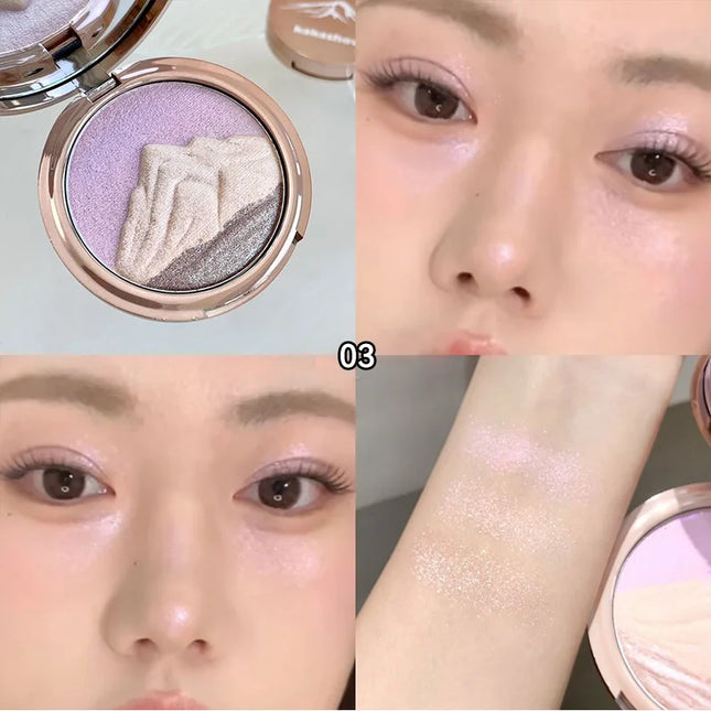 Diamond flash high-gloss powder, three-dimensional luster, natural water glow, one swipe brightens the entire face