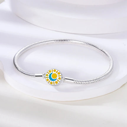 925 Sterling Silver Bracelets 17-20CM Original Leaf Clover Butterfly Heart Bracelet Fit DIY Charms Beads Fashion Women Jewelry