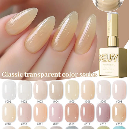 24Pcs 15ML Ice-through Color Gel Nail Polish Semi Permanent Nail Art Soaking UV LED Nail Salon DIY Nail Salon Gel For Spring