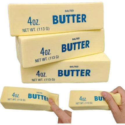 Butter Squishy Toys Super Soft Slow Rising Sticky Butter Sticks Realistic Food Fidget Toys for Decompression Anxiety Relaxation