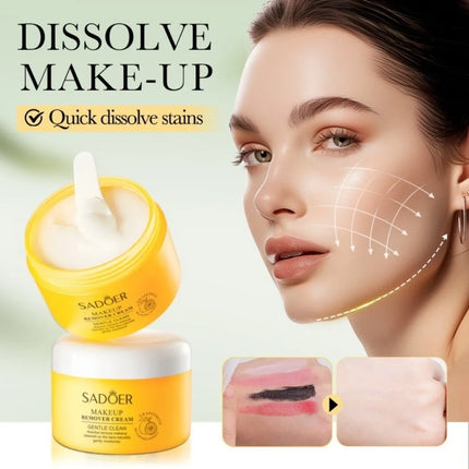 Quickly Dissolve SADOER Grapefruit Makeup Remover Stubborn Makeup Deep Cleaning Deep Cleaning Makeup Remover Without Residue