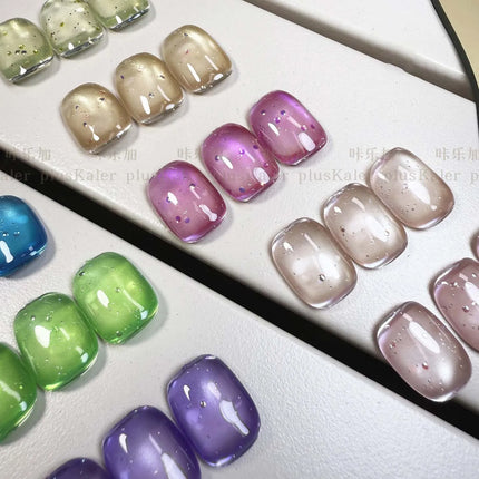 Bubble Water Cat Eye Nail Polish Gel Orange Juice Mojito Ice-clear UV/LED Gel Interesting Nail Art Varnish Semi-permanent Polish