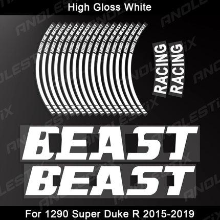 AnoleStix Motorcycle Wheel Sticker For KTM 1290 Super Duke R 2015-2024 Rim Stripe Decorative Tape Hub Decals
