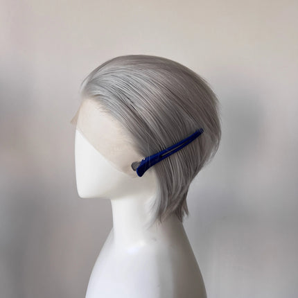 Ashely Short Blonde Synthetic Lace Wigs 13*4 Lace Front Wig for Man Nature Hairline High Temperature Fibers Boy Cosplay Wig