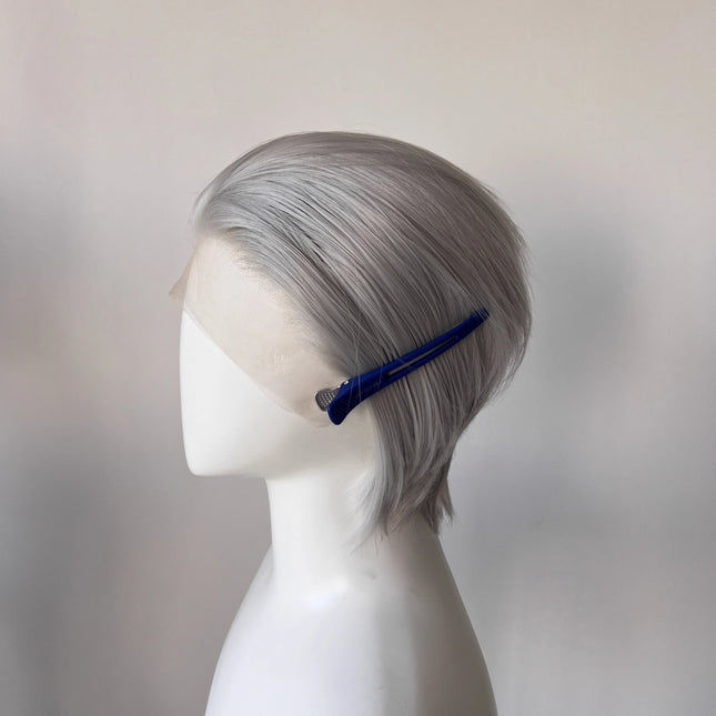 Ashley Short Blonde Synthetic Lace Wigs 13*4 Lace Front Wig for Men Natural Hairline High Temperature Fibers Boy Cosplay Wig