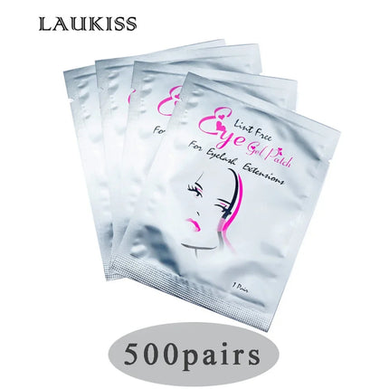 50/500/1000pcs Hydrogel Patches for Eyelashes Building Eyelash Extension Under Eye Pads Lash Stickers Tools Wholesale LAUKISS