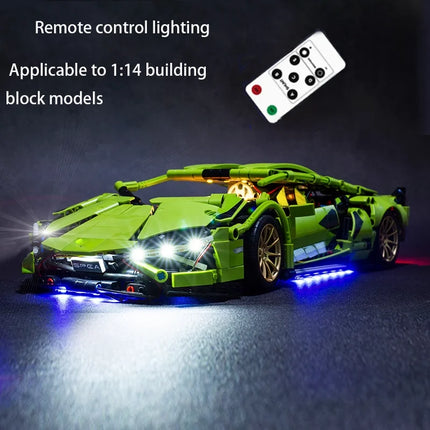 Technical RC Led Light Kit For 1:14  Race Car City Vehicle Bricks DIY Lamp Toys Set （Not Included Building Blocks）