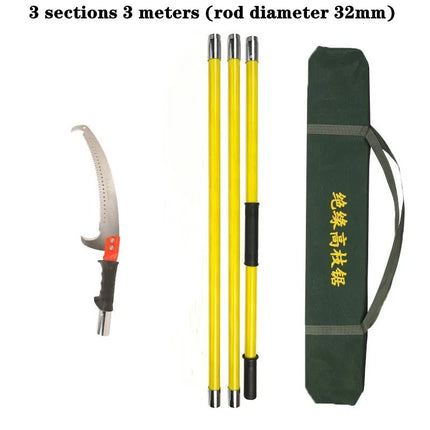Double Hook Segmented Multi Section Extended Combination Pole Insulated High Branch Saw Garden Tool Thick Branch Pruning Saw