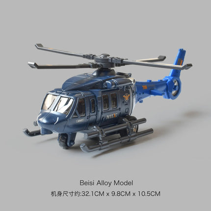 Alloy Military Helicopter Model Rotatable Propeller Simulated Aircraft Mini Aviation Vehicle Desktop Display Collection Gift