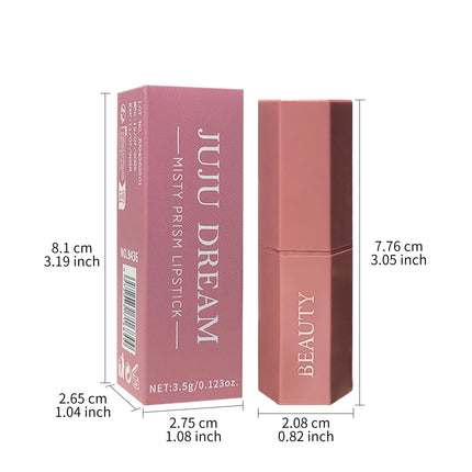 Matte waterproof velvet nude lipstick - Sexy red-brown long-lasting makeup - Professional style, easy to carry