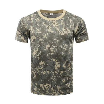 2026 New Summer Hunting Camouflage T-shirt Men Breathable Tactical Combat T Shirt Sport Camo Outdoor Multicam Tees