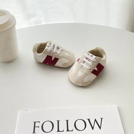 Newborn Baby Classic Sneakers Letters Splicing Baby Casual Shoe Anti-slip Hundred Walking Baby Boys Girls Baby Shoes 0-18 Months