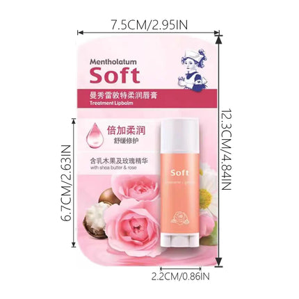 Mentholatum Ultra Moisturizing Lip Balm with Shea Butter & Rose Essence Soothing Hydrating Lip Care