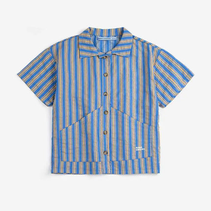 2026BC Short-sleeved Set Boys' Printed Shirt Shorts Polo Shirt Casual Pants Girls' Wide-Leg Pants Short Skirt