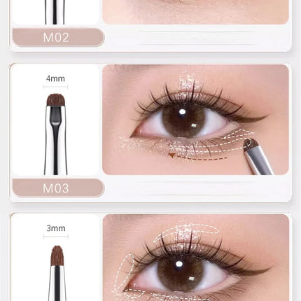 Horse Hair Eye Detail Makeup Brush Small Eye Shadow Brush Eyeliner Brush Smudge Brush for Precision Makeup Application