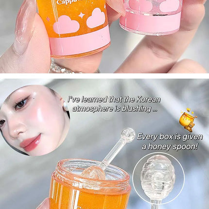Cappuvini Cloudy Glow Temperature-changing Blush - Korean-inspired Gel Formula with Fine Shimmer for a Smooth, Radiant Finish
