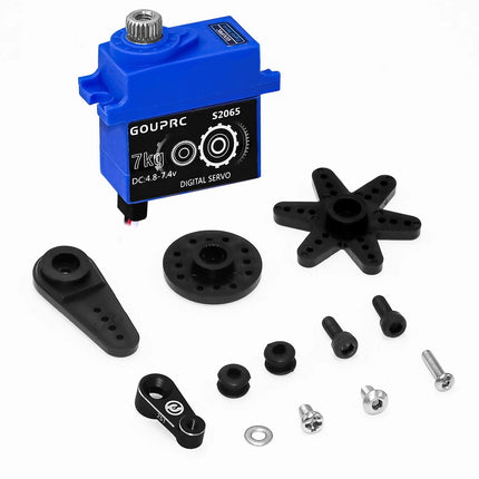 7KG Waterproof RC Digital Micro Servo with Horn Digital Servo for TRX4 TRX6 SCX10 III 1/10 RC Crawler Car Metal Gear Servo