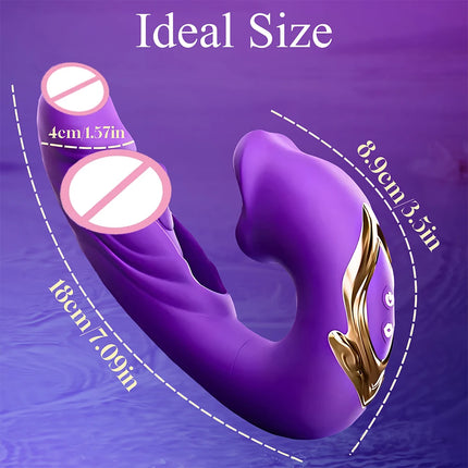 Telescopic Rotating Vibrators Tongue Licking Dildo Female Clitoris Stimultor Finger Flapping Vagin Massager Masturbator Sex Toys