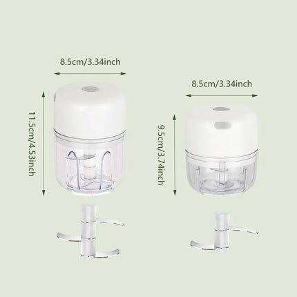 100ML/250ML Electric Garlic Chopper, Portable Food Processor, Rechargeable Vegetable Chopper Blender for Nuts Chili Onion