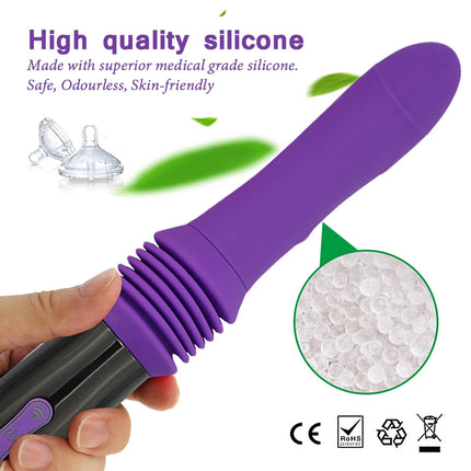 Wireless Remote Control Telescopic Cannon Machine, Women's Pull-out Vibration Massage Orgasm Masturbation Device, Adult Sex Toy