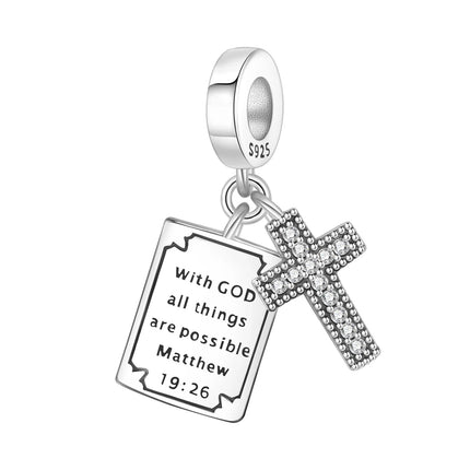S925 Sterling Silver Charm Bead Angel Prayer Travel Memorial Pendant Fine Birthday Gift Fit Bangle Bracelet Necklace DIY Jewelry