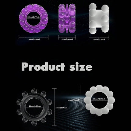 New Penis Ring Reusable Cock Ring Penis Enlargement Male Delayed Ejaculation Adult Sex Toys For Men Chastity Rings Sex Shop