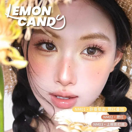 LEEMEMBER Lemon Hard Candy Dream Series Multi-purpose Cream Eyeshadow Highlighter Glitter Brightening Powder Contour Palette