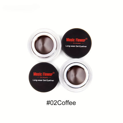 Rich Color Rendering Eyeliner Cream,Smudge Proof Waterproof Easy Coloring Makeup Cosmetic,( Brown, Blue Purple, Green And Black)