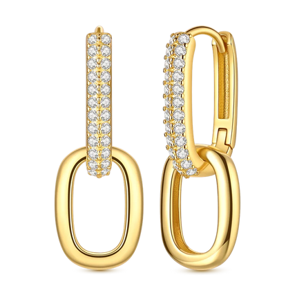 Women original 925 Silver Golden Glowing Firefly Stud Earring Bilayer Round Droplets Heart Gold Hoop Earrings Party Jewelry Gift