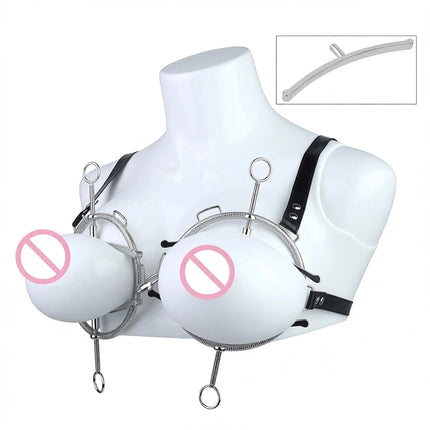 QKKQ Wearable Stainless Steel Breast Bondage Sexy Tools Chest Stimulate Nipples Massager BDSM Sex Toys Couple Erotic Accessories