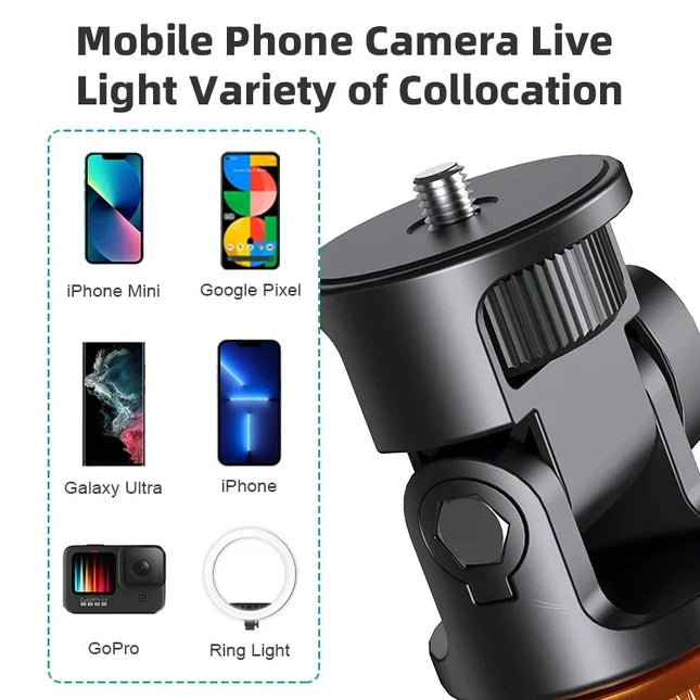 1.49M Wireless Selfie Stick Tripod Stand with Bluetooth Remote Extendable Tripod for iPhone Mobile Phone Tiktok Live Streaming